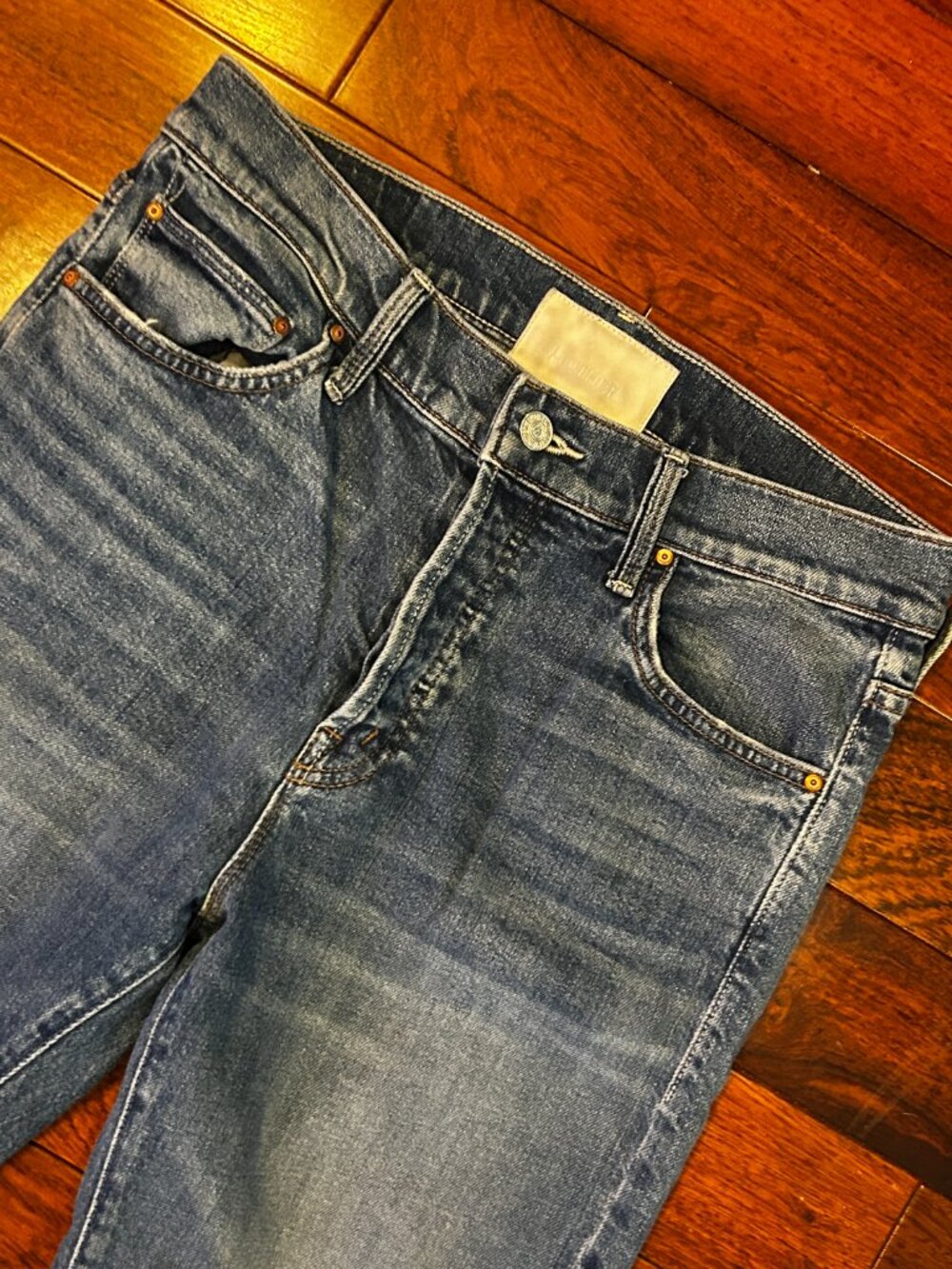 MOTHER The Scrapper Ankle Jeans Cowboys Don't Cry Size 28 - Picture 3 of 8